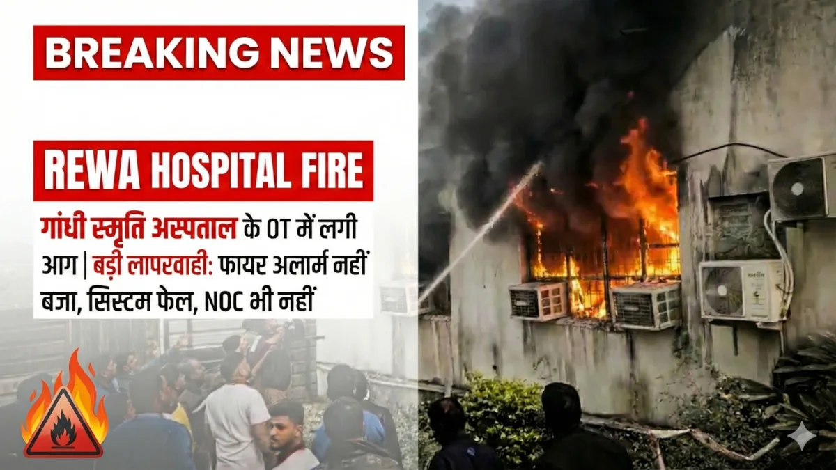 Rewa Hospital Fire OT में लगी आग