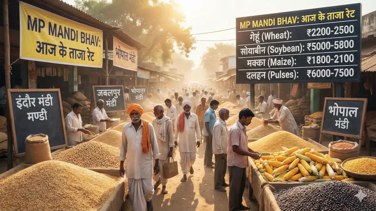 MP Mandi Bhav आज इंदौर और जबलपुर अनाज मंडी में गेहूं, सोयाबीन और मक्का के ताजा भाव
