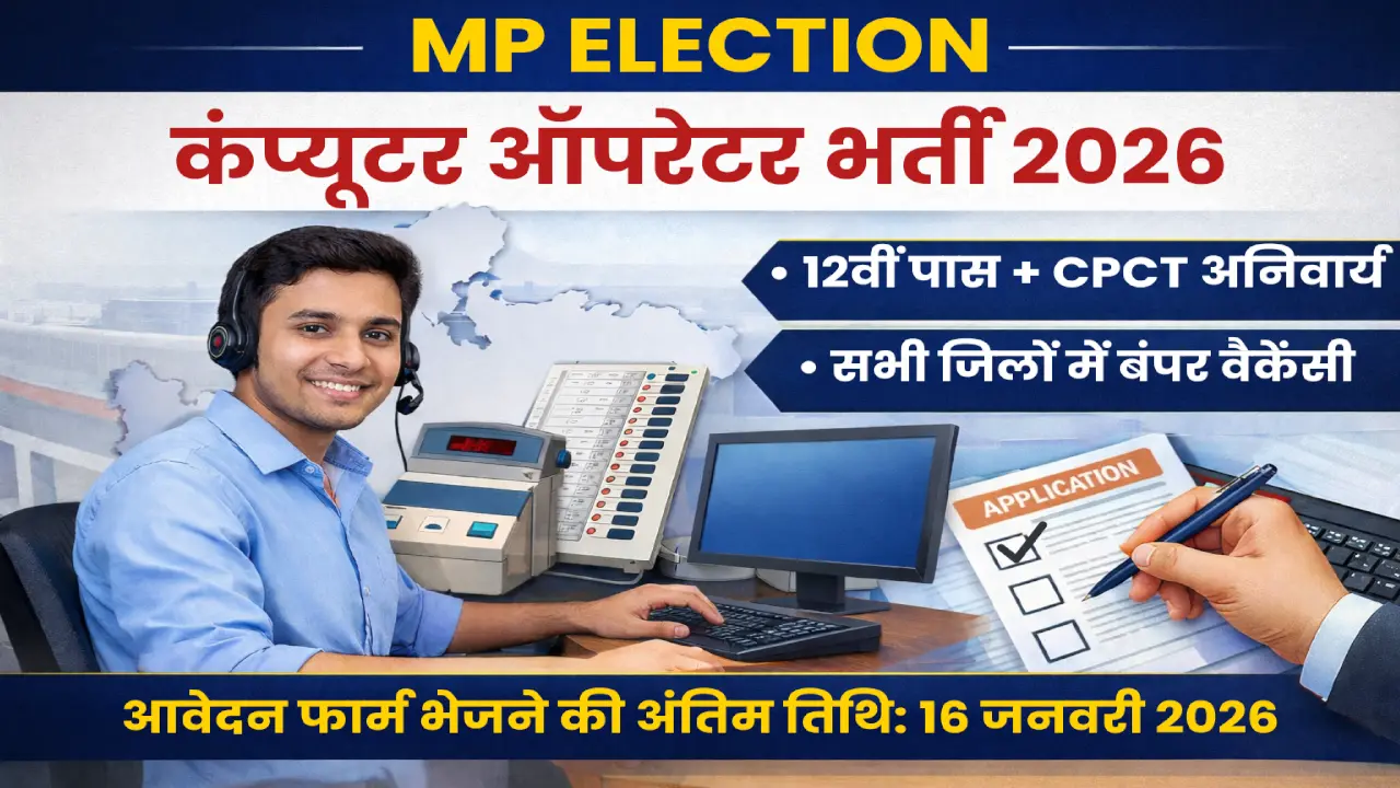 MP Computer Operator Bharti 2026 के 55 जिलों में Computer Operator Vacancy