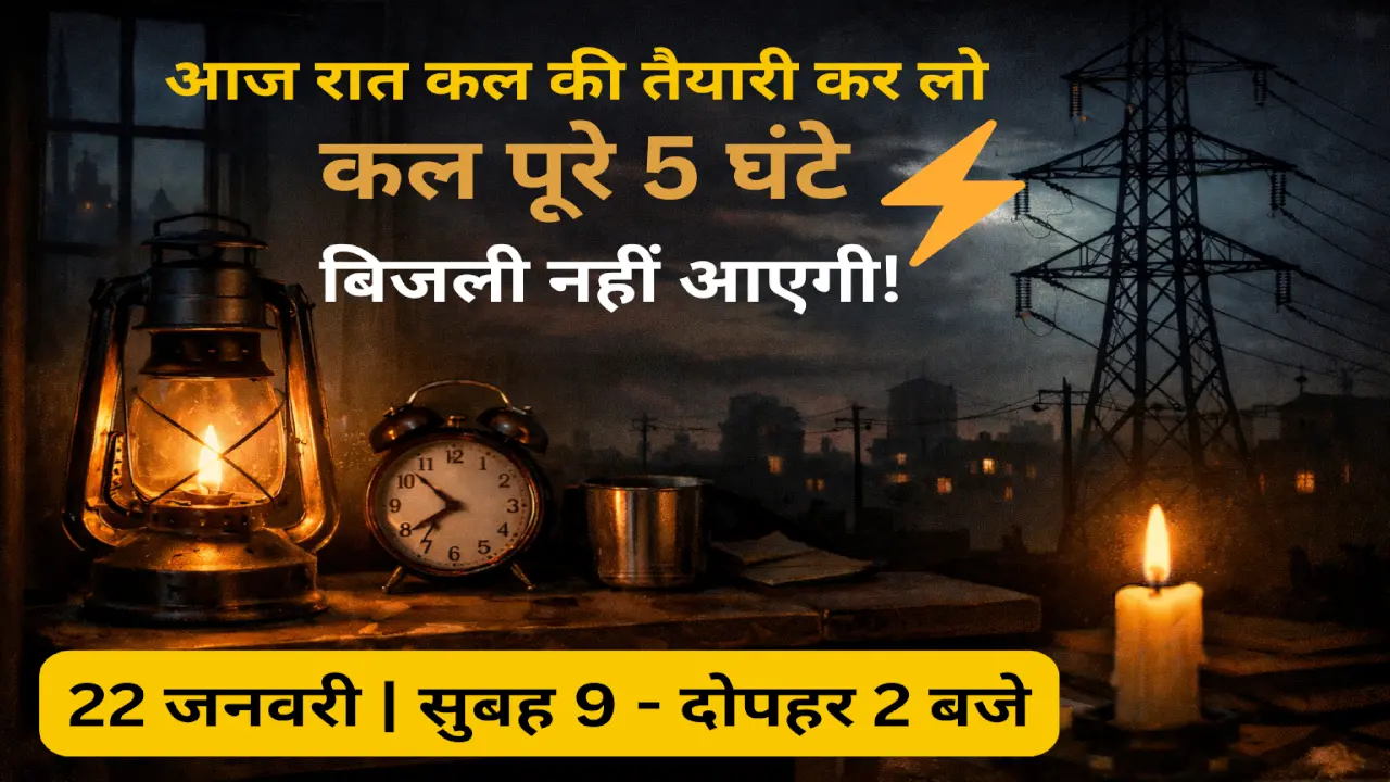 Burhanpur power cut areas map showing affected locations on 22 January for 5 hours