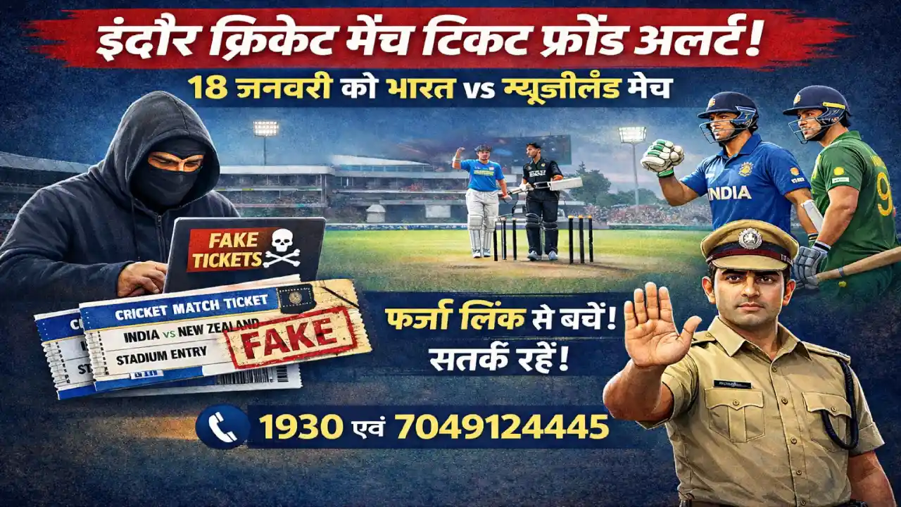 indore cricket match ticket fraud warning by police for India vs New Zealand match tickets