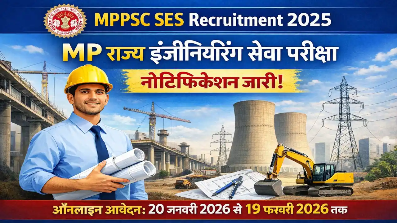 MPPSC SES Recruitment 2025 MP State Engineering Service Exam notification
