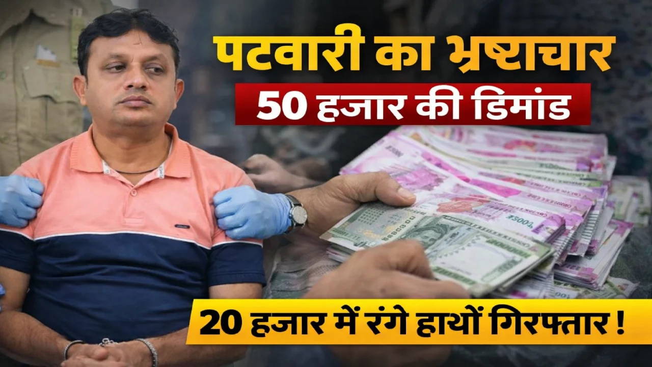 Dhar patwari bribe case indore lokayukta caught taking 20000 rupees