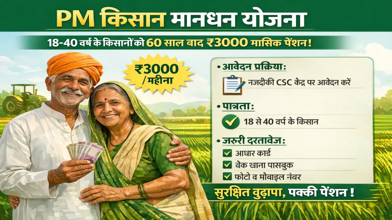 PM Kisan Maandhan Yojana pension scheme for farmers