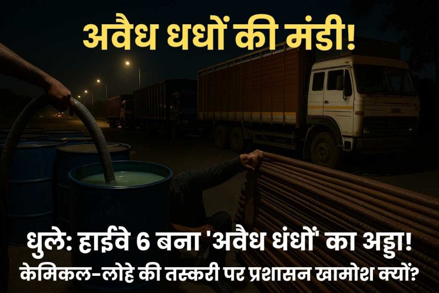 धुले: हाईवे 6 बना 'अवैध धंधों' का अड्डा! केमिकल-लोहे की तस्करी पर प्रशासन खामोश क्यों?